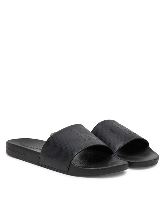 Calvin Klein Jeans Calvin Klein Jeans Şlapi Slide Aop Print YM0YM01269 Negru