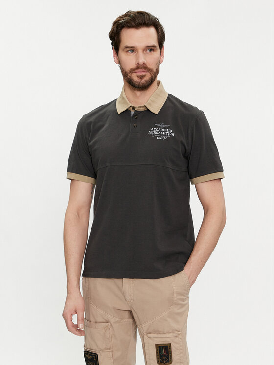 Aeronautica Militare Polo Majica 241PO1756J584 Siva Regular Fit