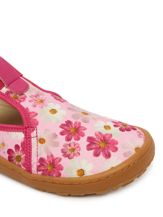 Froddo Froddo Пантофи Barefoot Canvas T-Bar G1700439-4 D Розов
