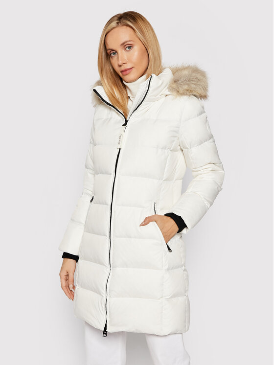 Calvin Klein Geacă din puf Essential K20K203127 Alb Regular Fit Alb imagine noua