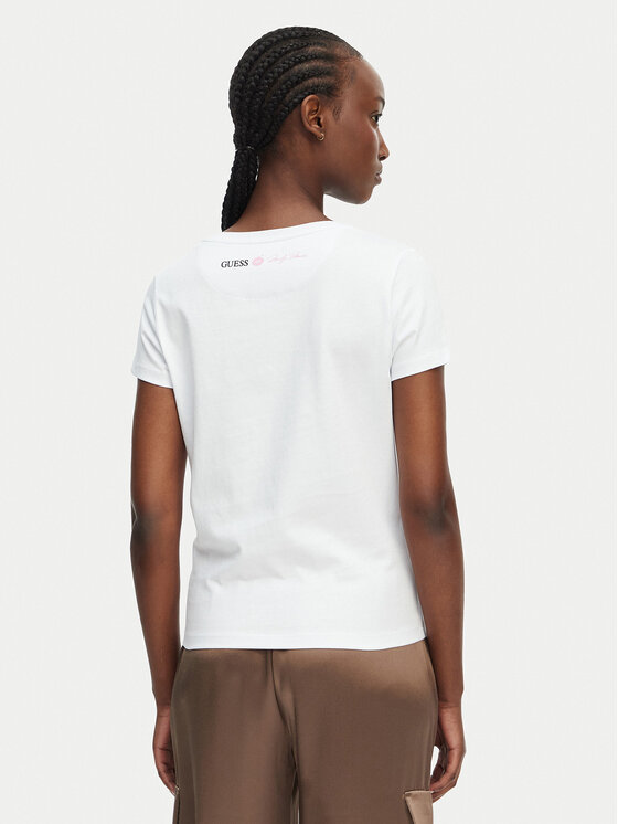Guess Guess T-Shirt W6BI51 K6658 Λευκό Regular Fit