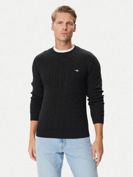 Gant Gant Pulover 8050601 Negru Regular Fit