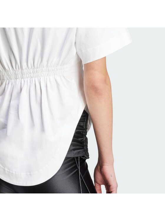 adidas by Stella McCartney adidas by Stella McCartney Koszulka techniczna Stella McCartney Sportswear Curved Hem Biały Regular Fit