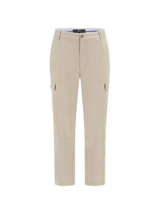 Guess Guess Spodnie materiałowe 175779 Beżowy Regular Fit