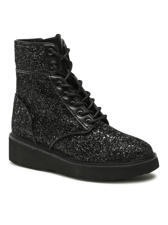 MICHAEL Michael Kors MICHAEL Michael Kors Botine Aniya Lug Bootie 40F3AYFEED Negru