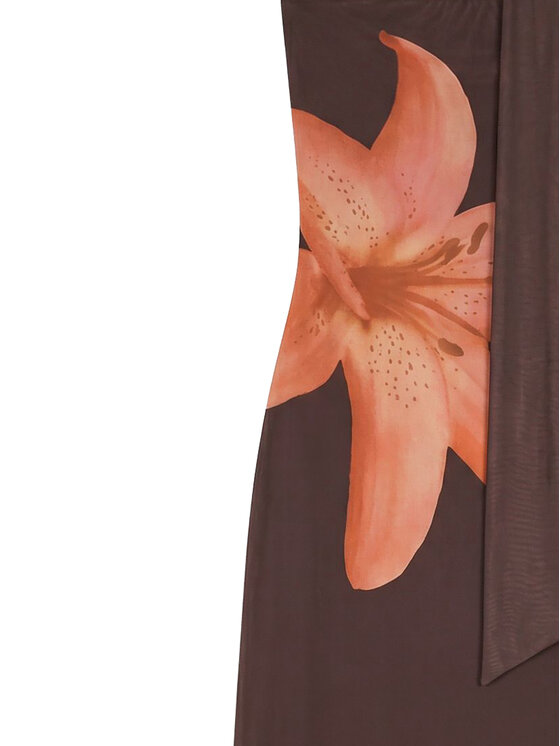 Vero Moda Vero Moda Letní šaty Rosetta 10356030 Tmavě hnědá Regular Fit