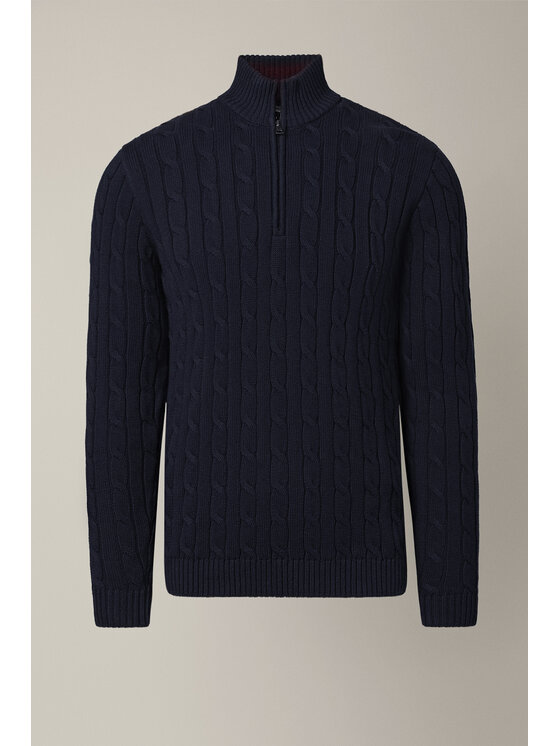 Lancerto Lancerto Sweter Joseph SW073226000002 Granatowy Regular Fit