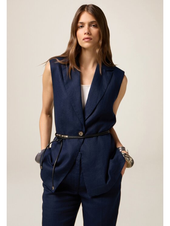 Oltre Oltre Giacca di transizione L023R000028N034 Blu Baggy Fit