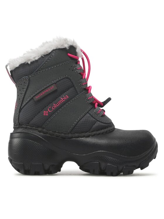 Cizme de zăpadă Columbia Childrens Rope Tow III Waterproof BC1323 Dark Grey/Haute Pink 089