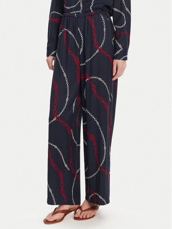 Tommy Hilfiger Tommy Hilfiger Szövet nadrág WW0WW44542 Sötétkék Relaxed Fit