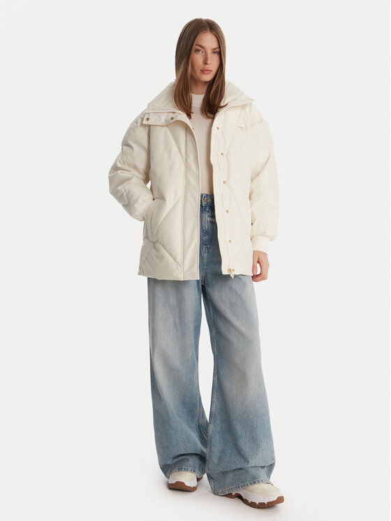 Guess Guess Зимно яке V5BL13 WHHZ2 Екрю Regular Fit