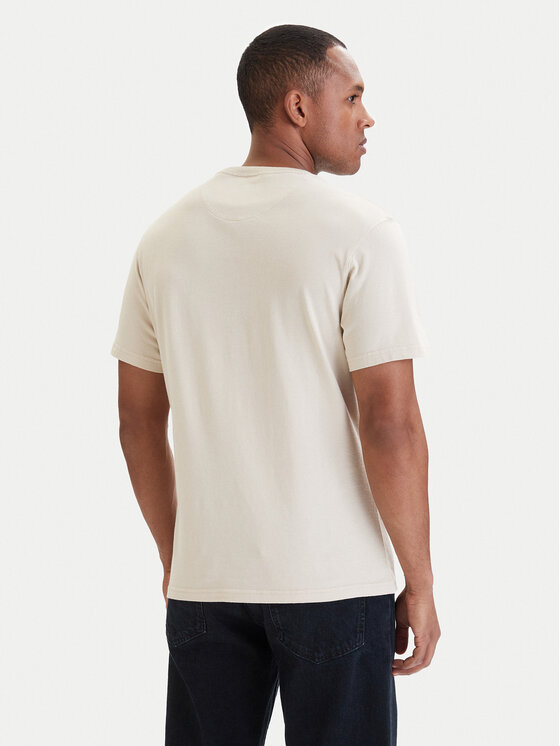 Barbour Barbour T-Shirt Tartan MTS0670BE12 Světle béžová Tailored Fit