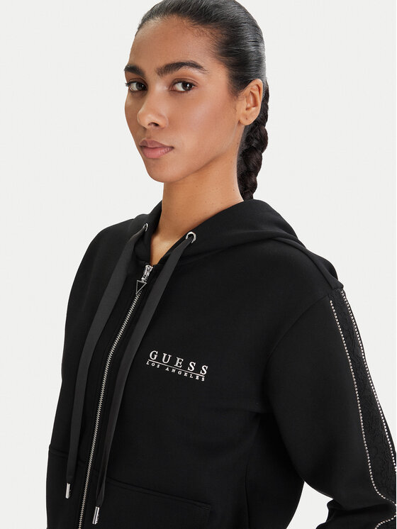 Guess Guess Mikina W6RQ12 KBYE2 Čierna Regular Fit