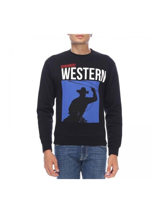 Dsquared2 Dsquared2 Mikina S71GU0254 S25305 WESTERN Černá Regular Fit