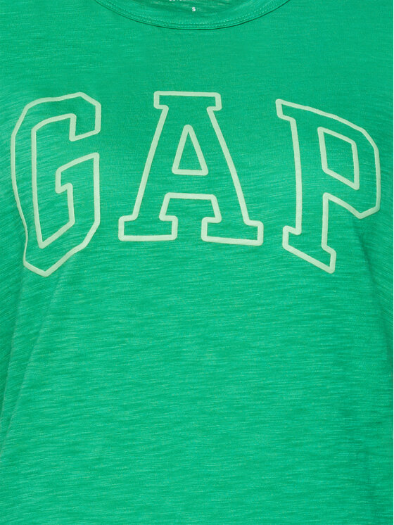 Gap Gap T-Shirt 871344-04 Zielony Regular Fit