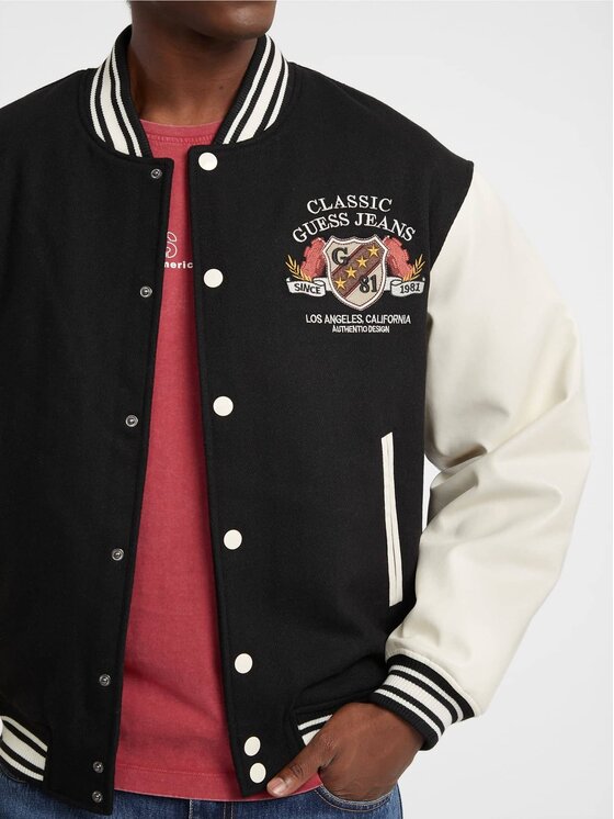 Guess Jeans Guess Jeans Bomber M5BL1E WEI02 Crna Regular Fit