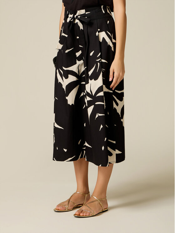Oltre Oltre Spódnica maxi 1015J000312N0Z3 Czarny Regular Fit