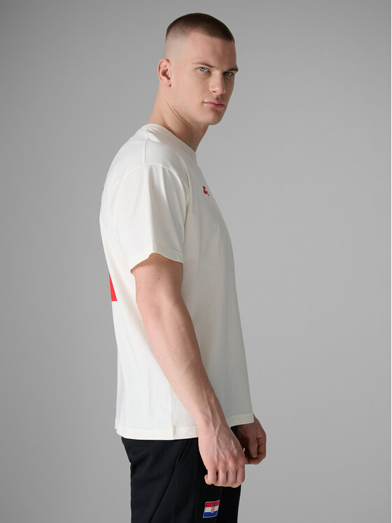 4F 4F T-Shirt MILANO CORTINA Biały Loose Fit