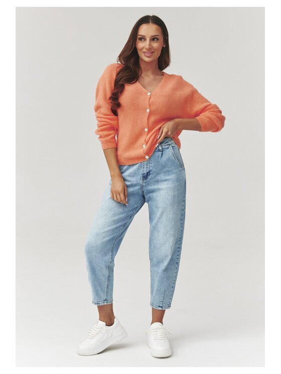 Makadamia Makadamia Sweter C38 Pomarańczowy Loose Fit