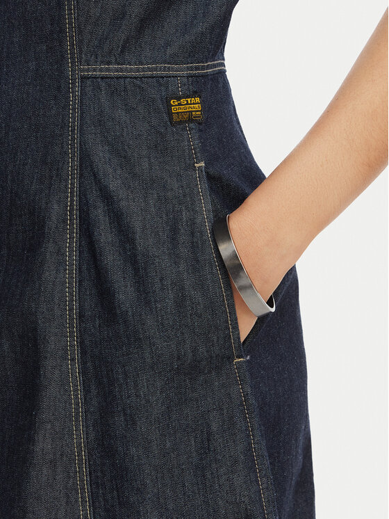 G-Star Raw G-Star Raw Džínové šaty D29077-D539 Tmavomodrá Regular Fit