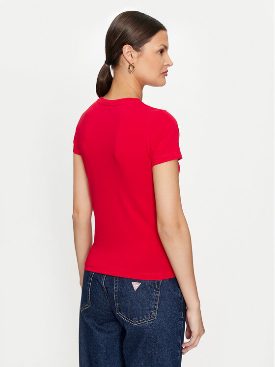 Guess Jeans Guess Jeans T-särk W4YI01 J1314 Punane Slim Fit