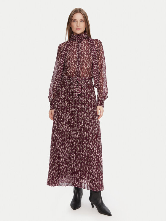 LOLA CASADEMUNT LOLA CASADEMUNT Kleid für den Alltag MF2516005 Dunkelrot Regular Fit