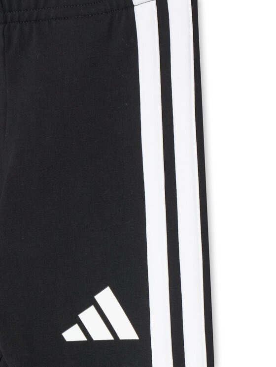 adidas adidas Komplet jopica in legice Seasonal Essentials Tiberio 3-Stripes JI6218 Črna Slim Fit