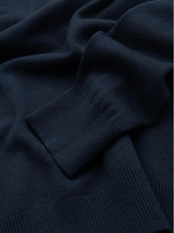 Ombre Ombre Sweter OM-SWBS-0106 Granatowy Regular Fit