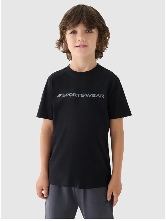 4F 4F T-Shirt 4FJWAW24TTSHM1552 Czarny Regular Fit