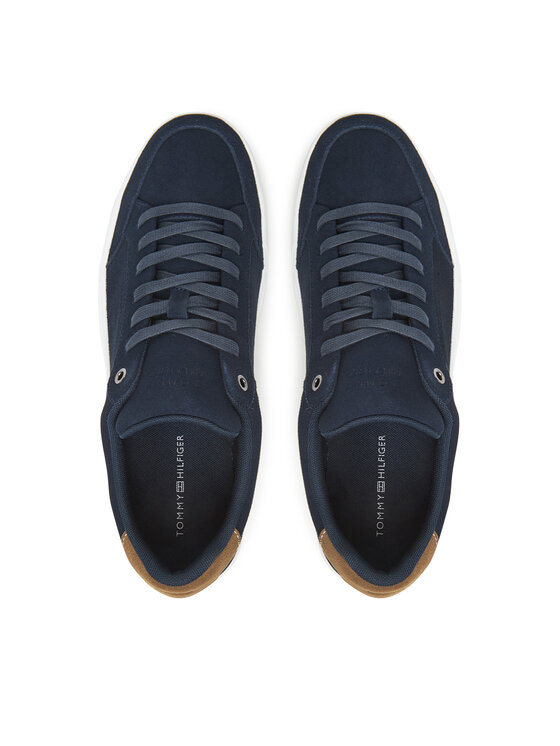 Tommy Hilfiger Tommy Hilfiger Sneakersy Th Court Summer Suede FM0FM05517 Granatowy