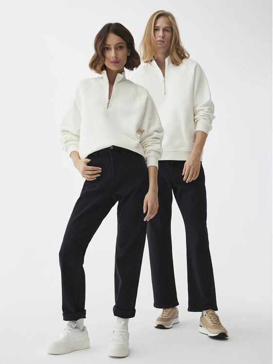 Jeans Unisex Delaware Nero Straight Leg