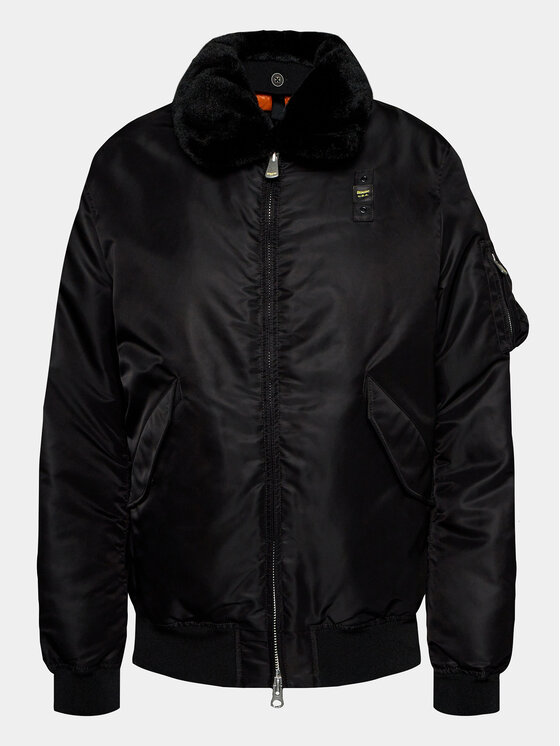 Blauer Blauer Μπόμπερ μπουφάν 23WBLUC02132 Μαύρο Regular Fit