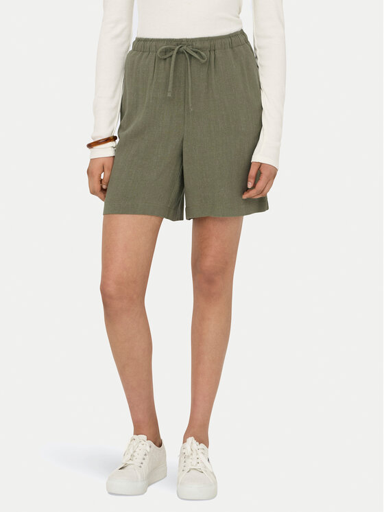 ONLY Bavlnené šortky Siesta 15333032 Zelená Loose Fit