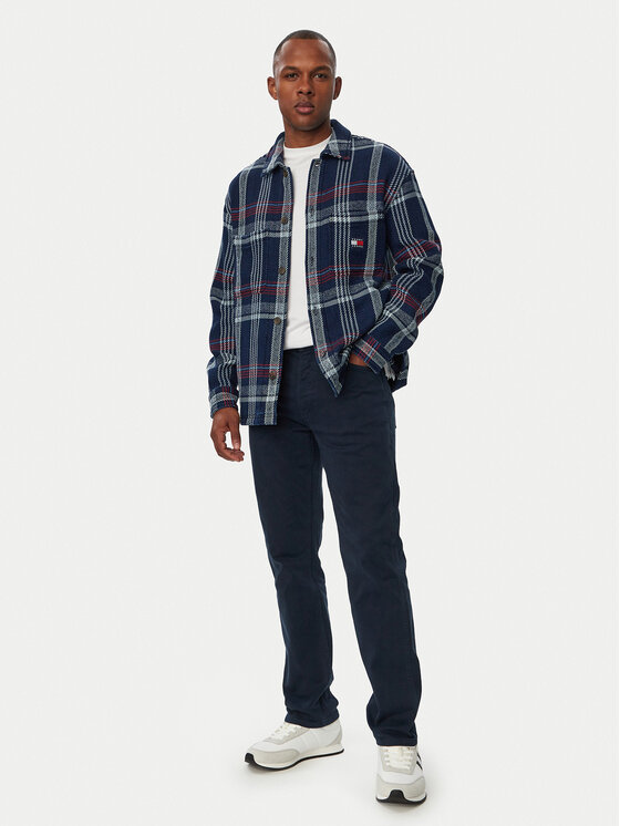 Tommy Jeans Tommy Jeans Παντελόνι υφασμάτινο Ryan DM0DM23732 Σκούρο μπλε Straight Fit