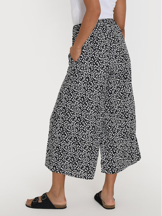 Brave Soul Brave Soul Pantaloni culotte LTRW-225SUMARA Nero Straight Fit