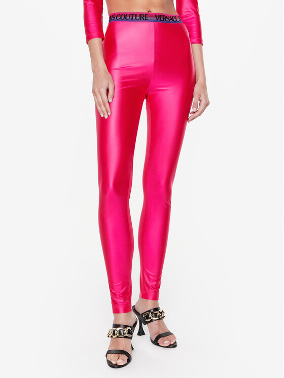 Női Leggings Versace Jeans Couture, Méret: 42, Rózsaszín, 74HAC101