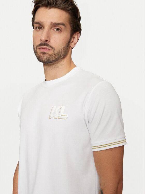 KARL LAGERFELD KARL LAGERFELD T-särk 755463 551235 Valge Regular Fit