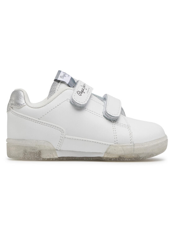 Pepe Jeans Pepe Jeans Sneakersy Lambert Girl Glitter PGS30500 Biały