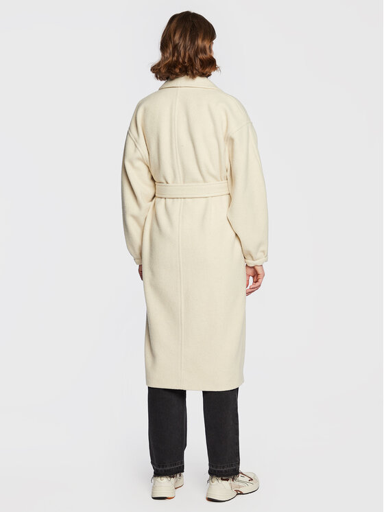 American Vintage American Vintage Вовняне пальто Karabay KARA17BH22 Écru Relaxed Fit