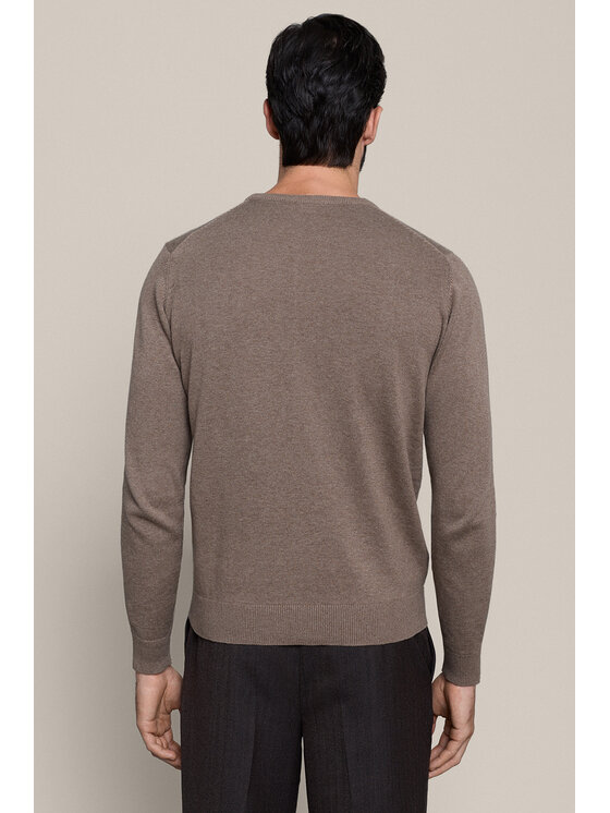 Lancerto Lancerto Sweter Christopher SW073226000036 Beżowy Regular Fit