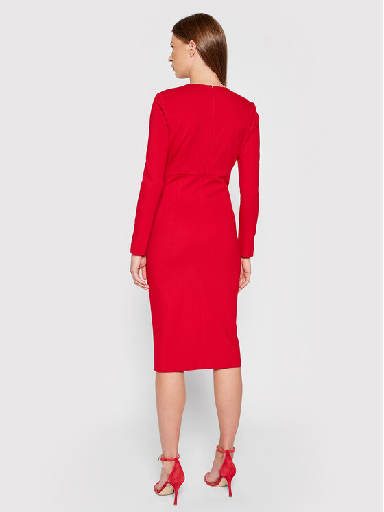 PINKO Pinko Rochie cocktail Adler 1G16TV 1739 Roșu Regular Fit