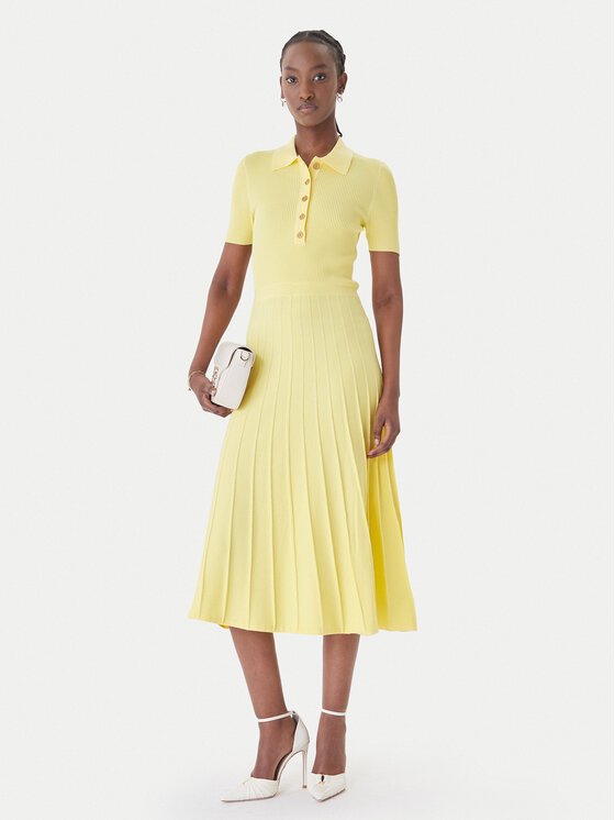 MICHAEL Michael Kors MICHAEL Michael Kors Trikotāžas kleita MT5834F33D Dzeltens Regular Fit