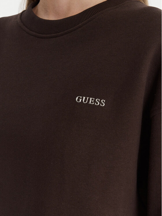 Guess Guess Mikina V6RQ13 K9V31 Hnedá Regular Fit