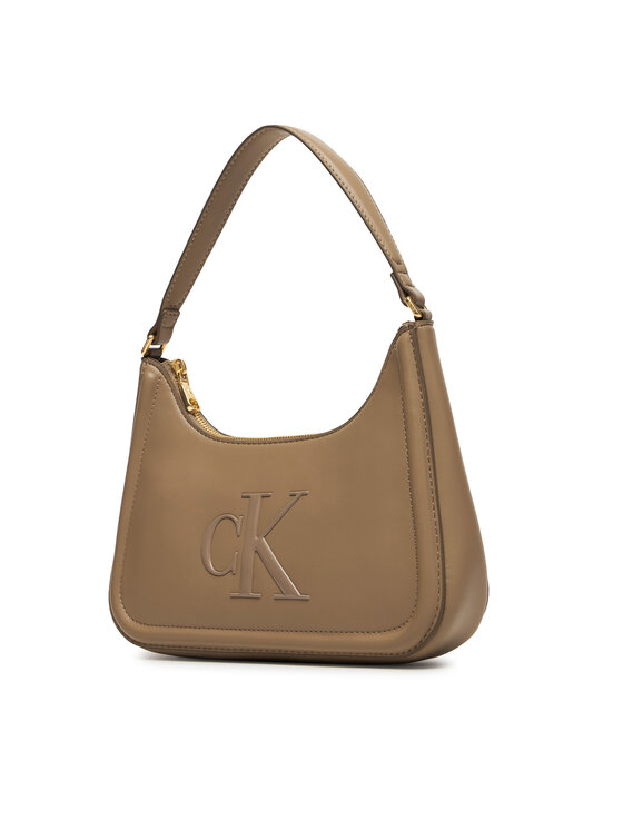 Calvin Klein Calvin Klein Torebka Bold Ck Small Shoulder Bag LV04F3230G Beżowy