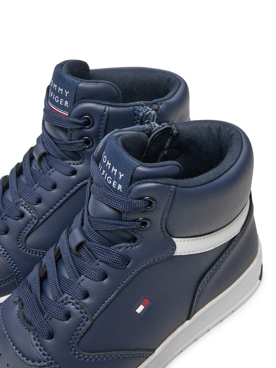 Tommy Hilfiger Tommy Hilfiger Снікерcи Mid Cutlace-Up Sneaker T3X9-33641-1351 S Cиній