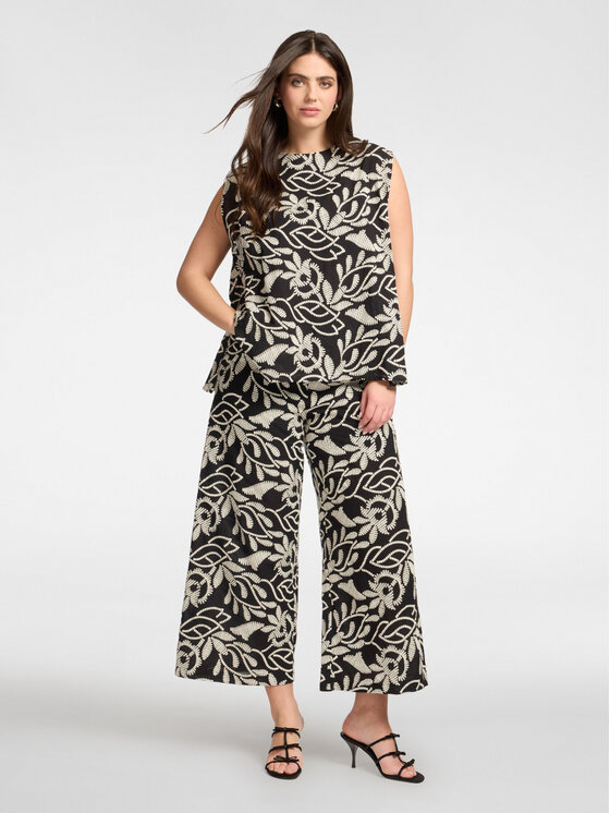 Elena Mirò Elena Mirò Spodnie materiałowe P002P000488N001 Czarny Regular Fit