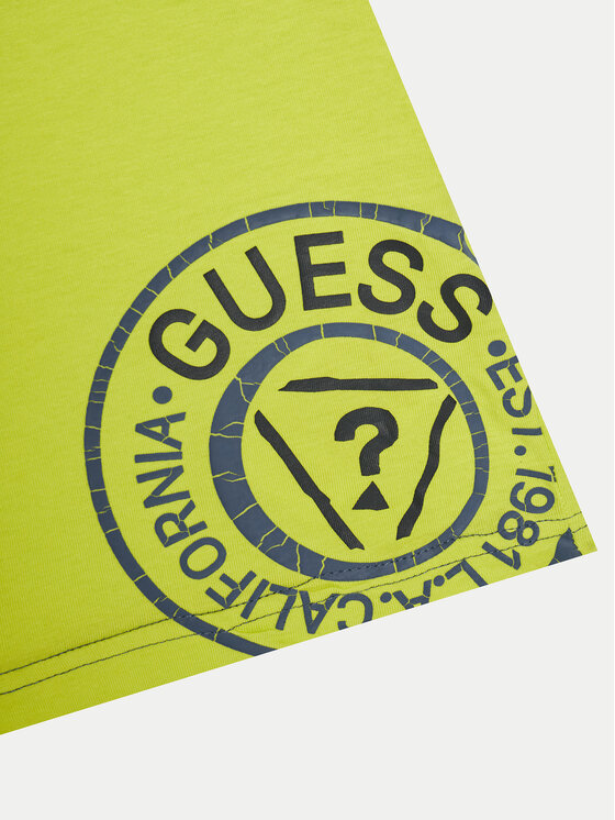 Guess Guess Tričko N5RI15 K8HM4 Zelená Regular Fit