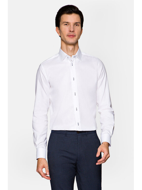 Lancerto Lancerto Koszula Almeria 6 KO051221000079 Biały Regular Fit