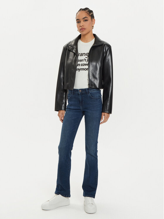Wrangler Wrangler Jeansy 112356395 Granatowy Bootcut Fit