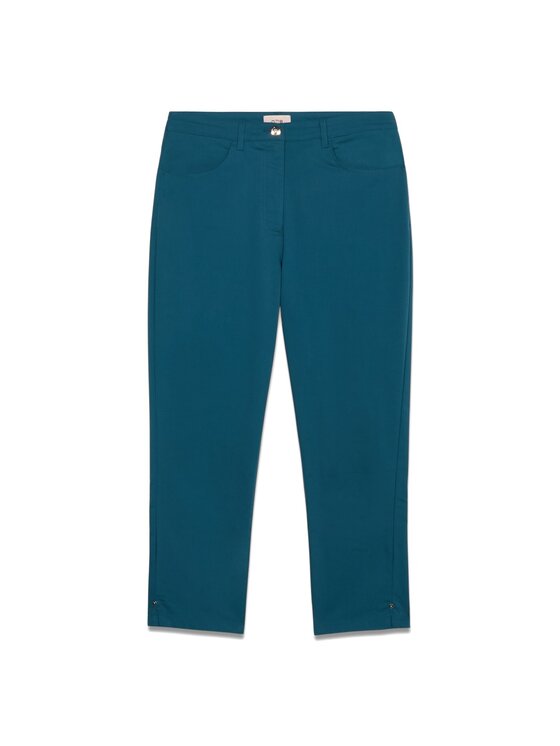 Oltre Oltre Pantaloni di tessuto P707R008473N024 Turchese Slim Fit